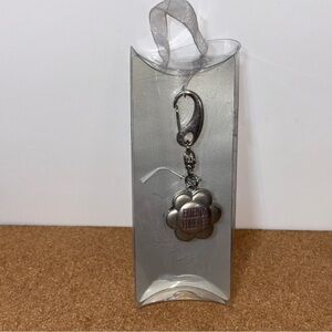 Silver Flower Keychain Friends Forever Charm